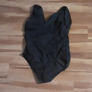 Time and Tru Black Women's One Piece Swimsuit New